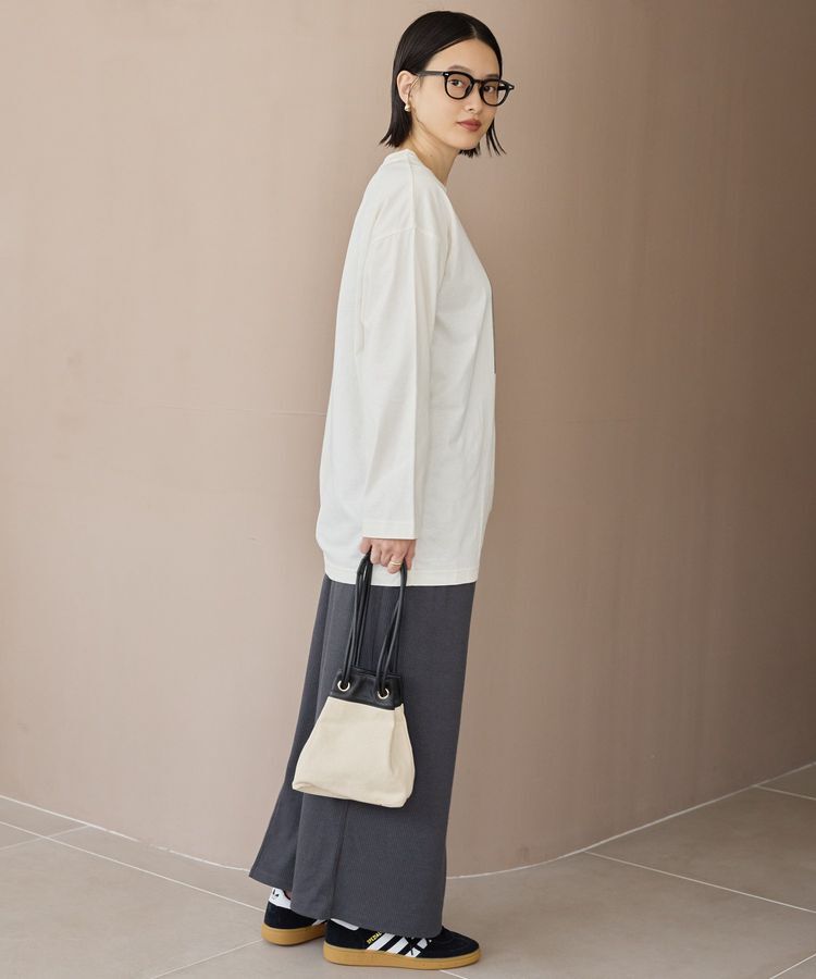 AMERICAN HOLIC「ボックス箔プリントロングTシャツ/チュニック」|Tシャツ・カットソー|