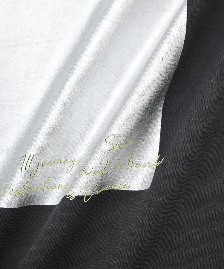 AMERICAN HOLIC「ボックス箔プリントロングTシャツ/チュニック」|Tシャツ・カットソー|