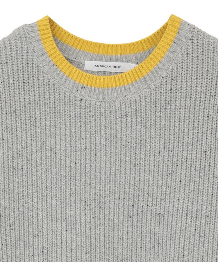 AMERICAN HOLIC「【WEB限定】配色ラインニットプルオーバー」|ニット・セーター|
