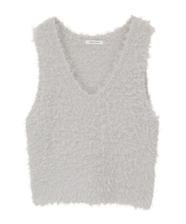 AMERICAN HOLIC「テープヤーンニットベスト」|ベスト・ジレ|Light Gray