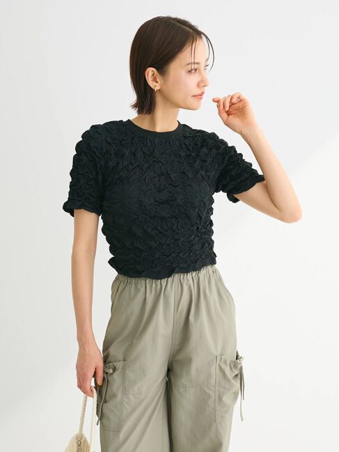 Green Parks「・SUGAR　SPOON　シャーリングプルオーバー」|Tシャツ・カットソー|Black