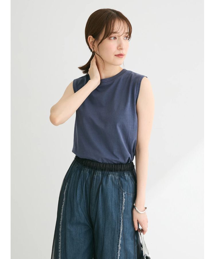 Green Parks「・Double　Flags　ピグメント加工ノースリTEE」|Tシャツ・カットソー|