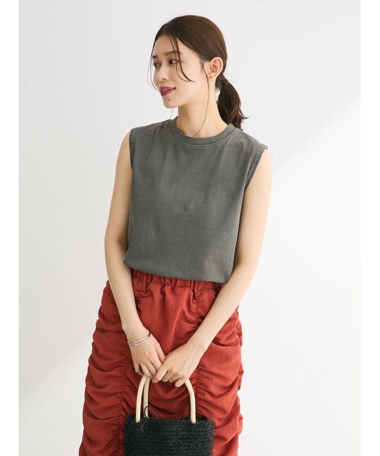 Green Parks「・Double　Flags　ピグメント加工ノースリTEE」|Tシャツ・カットソー|