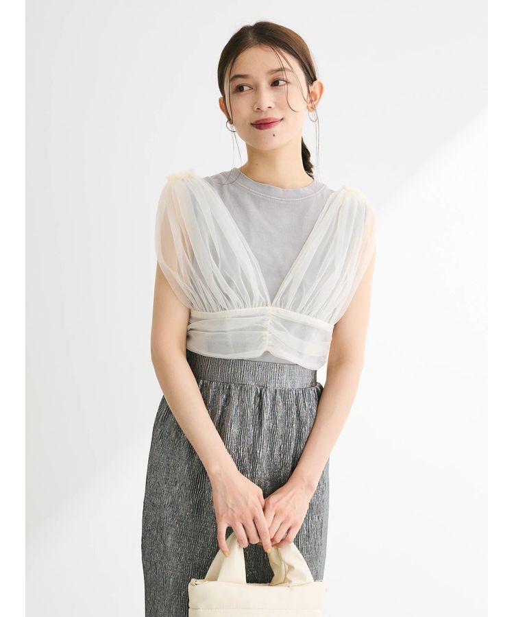 Green Parks「・Double　Flags　ピグメント加工ノースリTEE」|Tシャツ・カットソー|