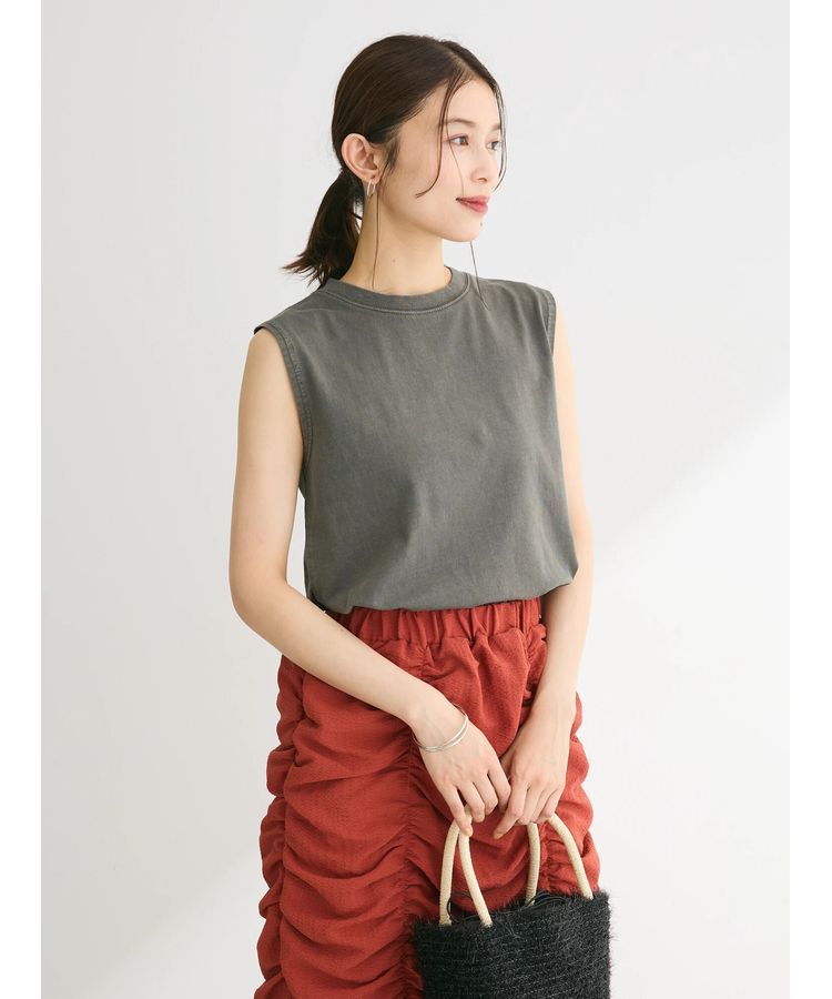 Green Parks「・Double　Flags　ピグメント加工ノースリTEE」|Tシャツ・カットソー|