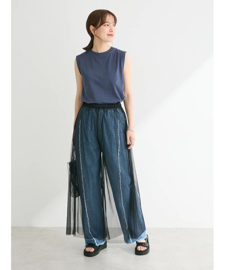 Green Parks「・Double　Flags　ピグメント加工ノースリTEE」|Tシャツ・カットソー|