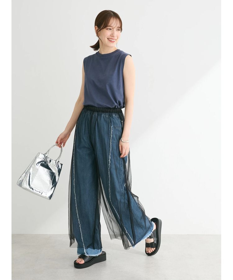 Green Parks「・Double　Flags　ピグメント加工ノースリTEE」|Tシャツ・カットソー|