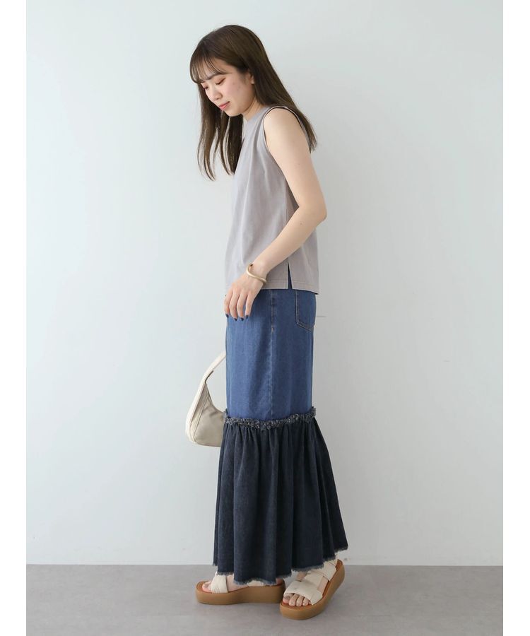 Green Parks「・Double　Flags　ピグメント加工ノースリTEE」|Tシャツ・カットソー|