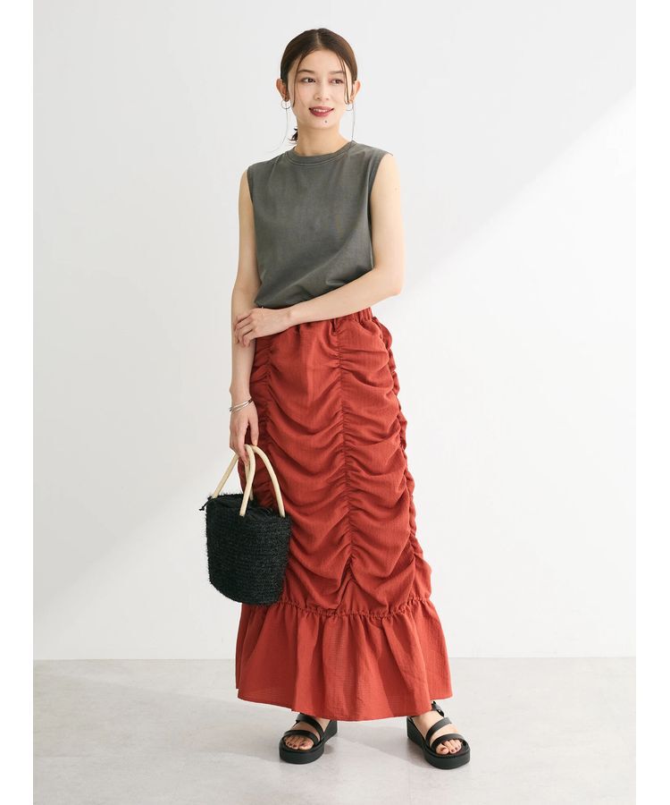 Green Parks「・Double　Flags　ピグメント加工ノースリTEE」|Tシャツ・カットソー|