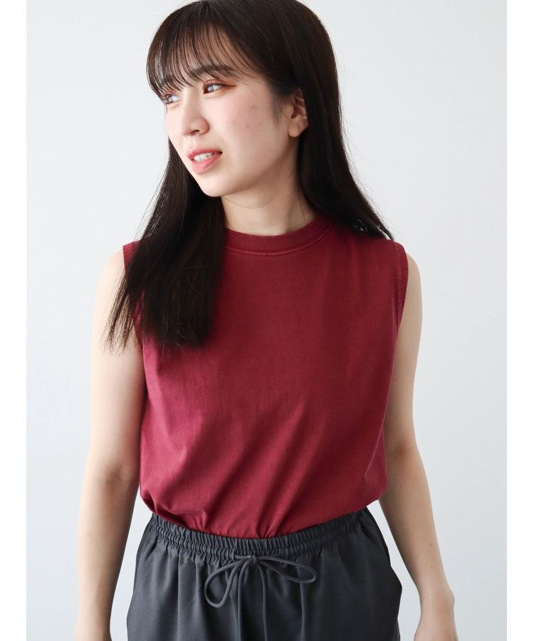 Green Parks「・Double　Flags　ピグメント加工ノースリTEE」|Tシャツ・カットソー|