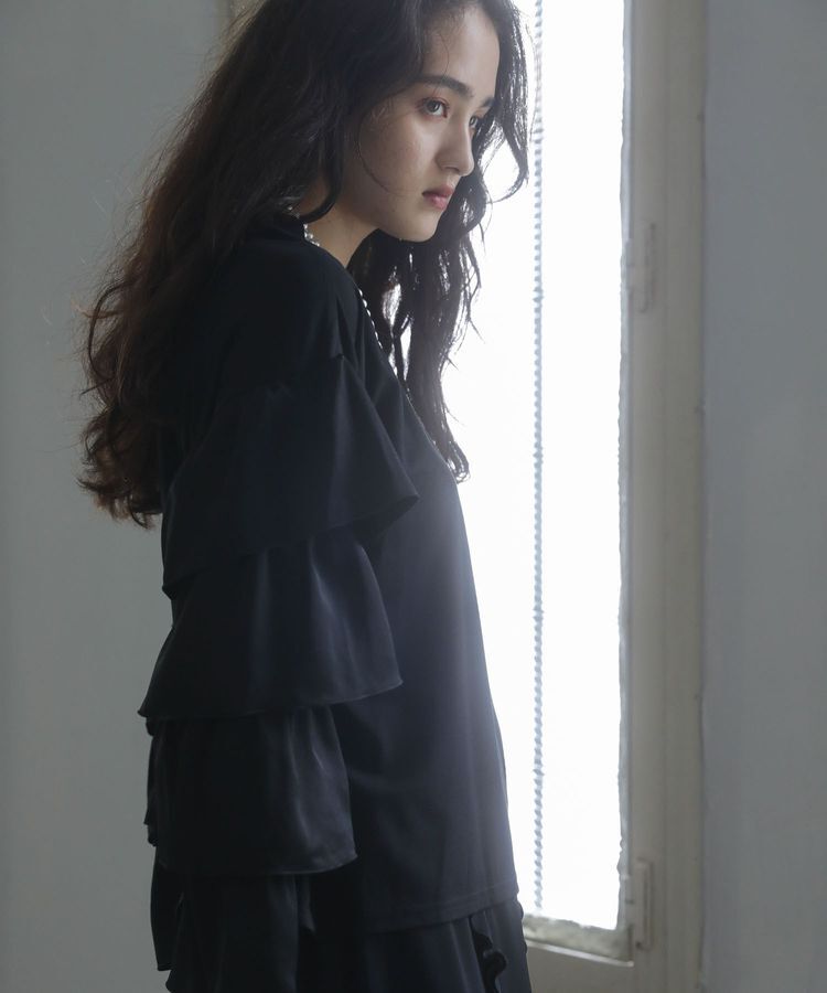 Green Parks「■ESCAR フリルスリーブプルオーバー」|Tシャツ・カットソー|