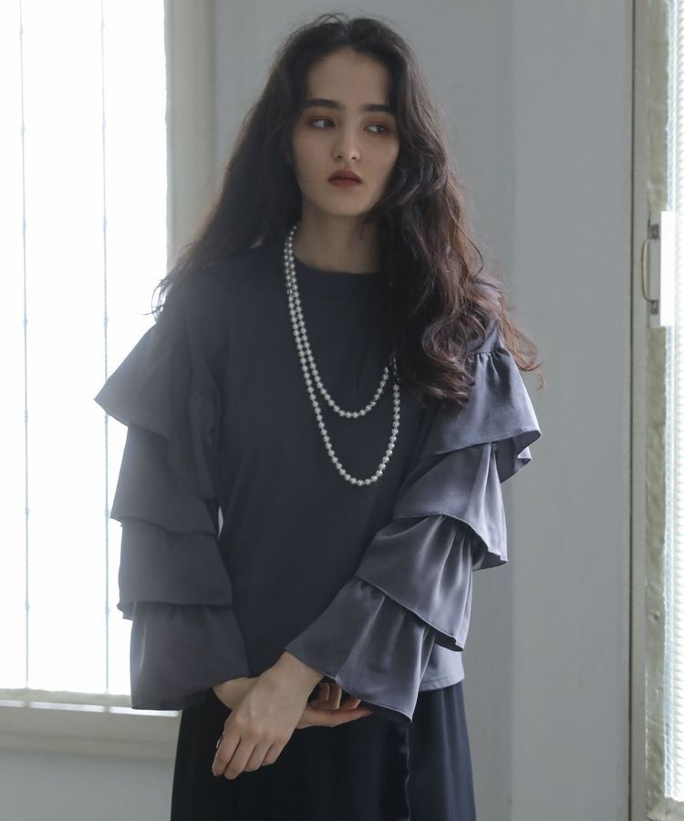 Green Parks「■ESCAR フリルスリーブプルオーバー」|Tシャツ・カットソー|