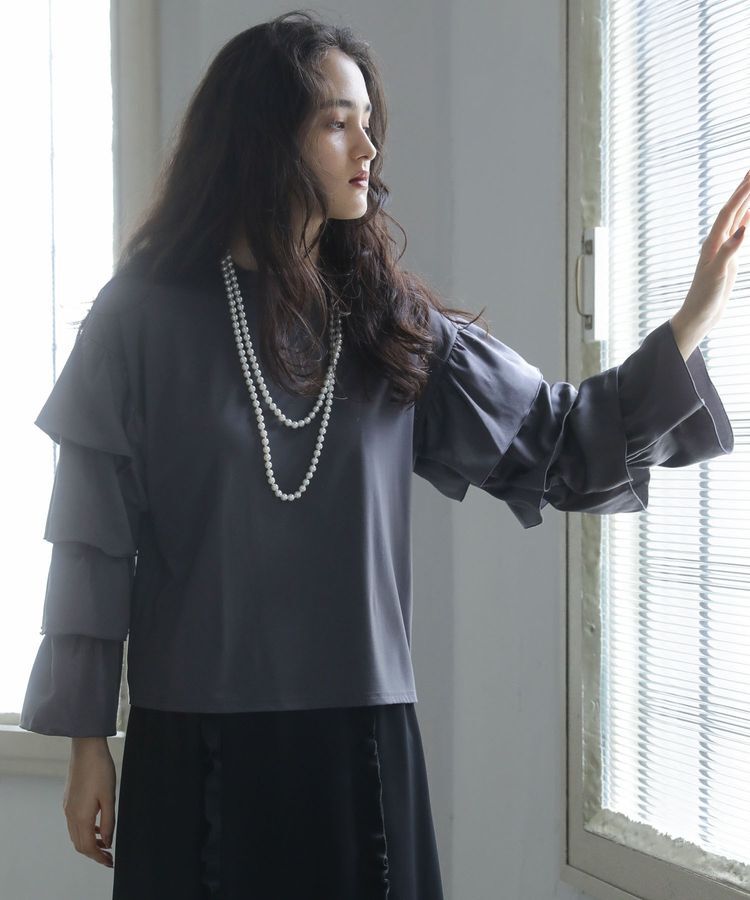 Green Parks「■ESCAR フリルスリーブプルオーバー」|Tシャツ・カットソー|