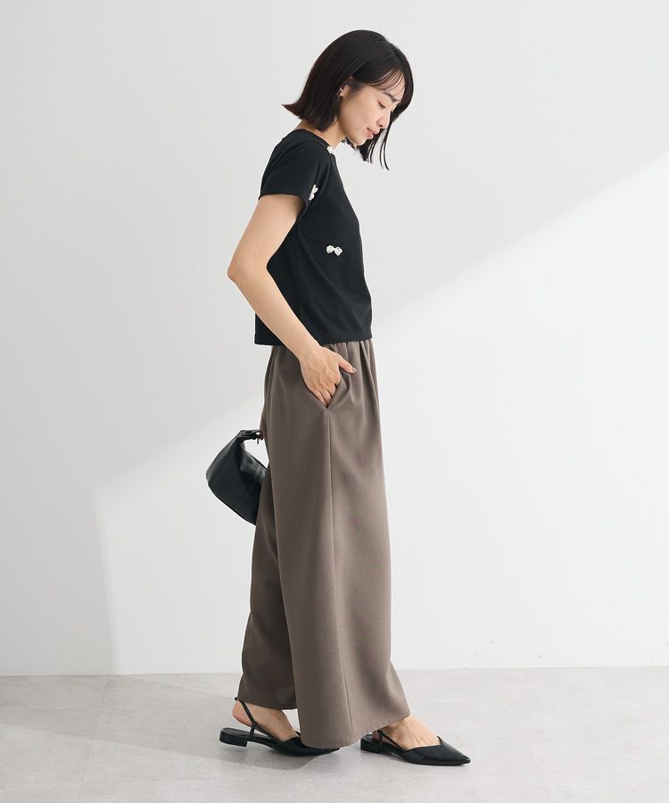 Green Parks「・swing by パールリボンモチーフTEE」|Tシャツ・カットソー|