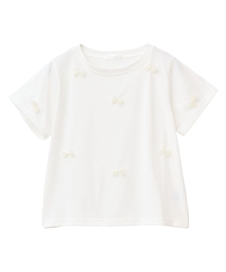 Green Parks「・swing by パールリボンモチーフTEE」|Tシャツ・カットソー|