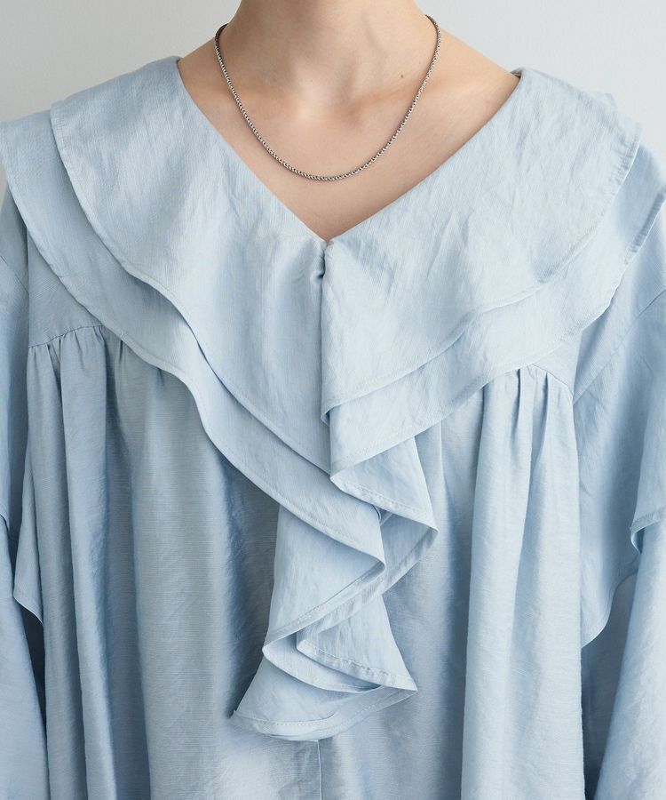 AnriettMusee「ビッグカラーフリルブラウス」|シャツ・ブラウス|