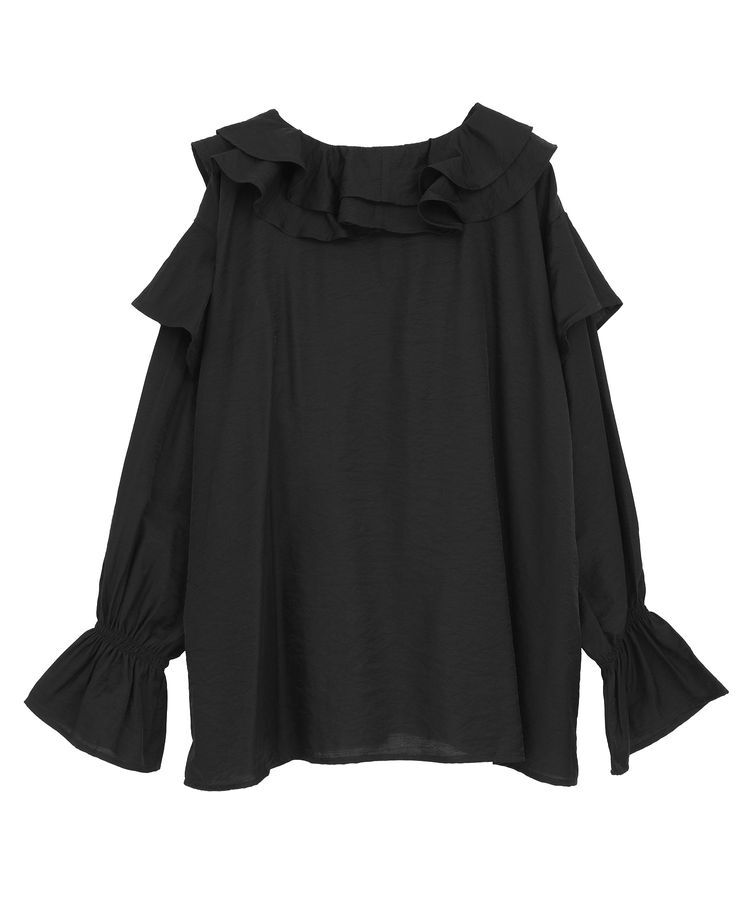 AnriettMusee「ビッグカラーフリルブラウス」|シャツ・ブラウス|