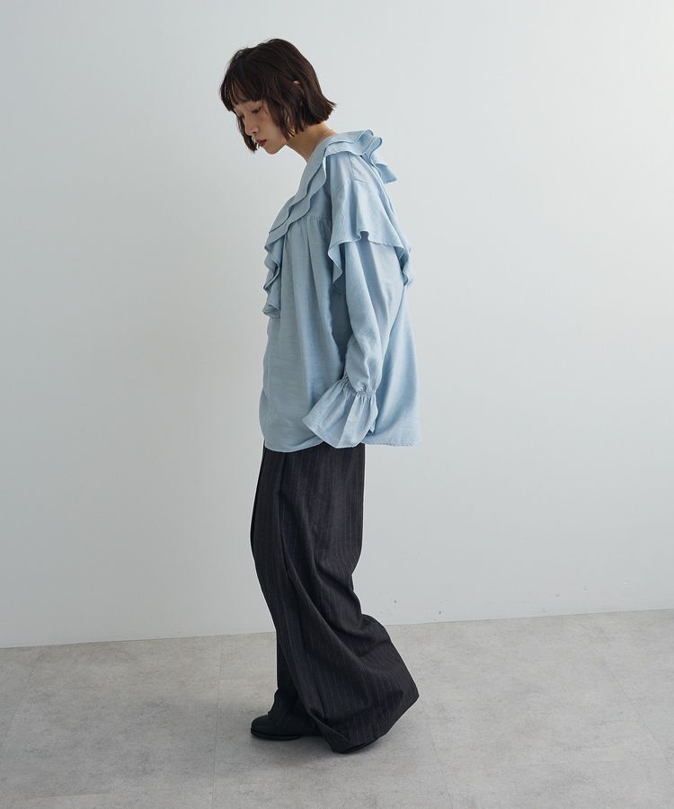 AnriettMusee「ビッグカラーフリルブラウス」|シャツ・ブラウス|