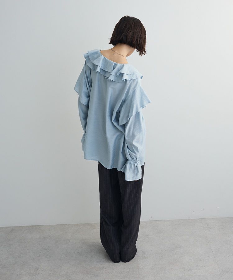 AnriettMusee「ビッグカラーフリルブラウス」|シャツ・ブラウス|