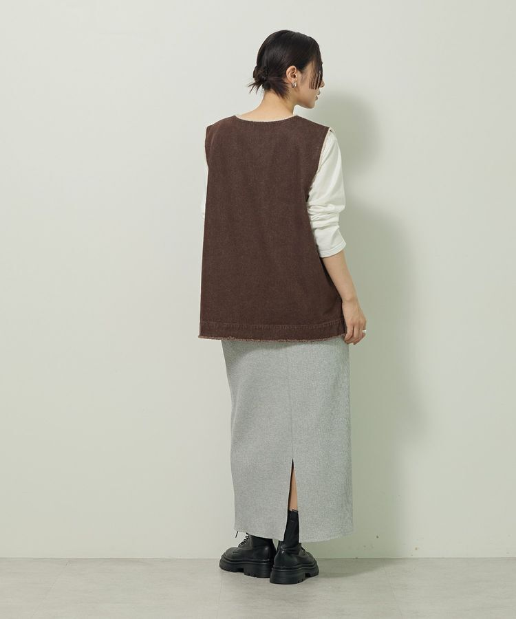 Green Parks「フリンジ付きデニムベスト」|ベスト・ジレ|