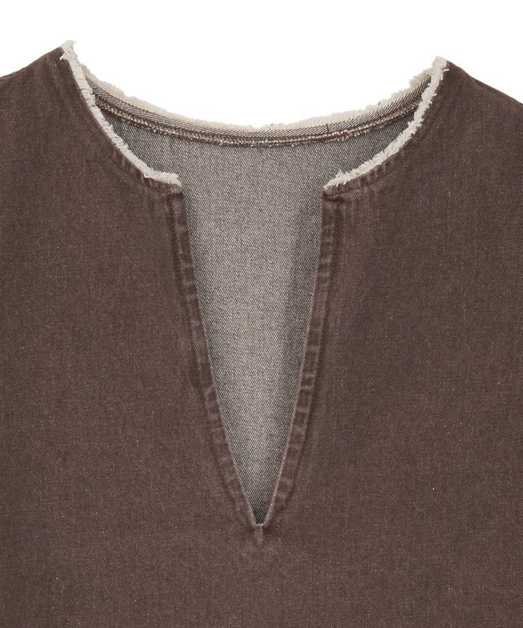 Green Parks「フリンジ付きデニムベスト」|ベスト・ジレ|