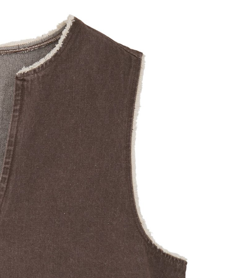 Green Parks「フリンジ付きデニムベスト」|ベスト・ジレ|