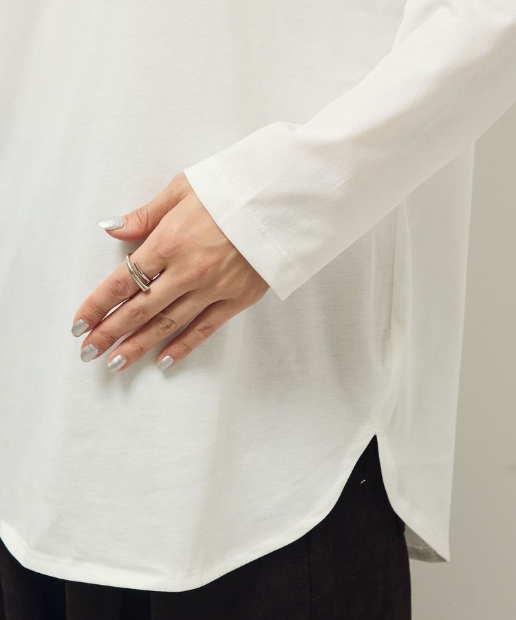 Green Parks「裾ラウンドホワイトインナー」|Tシャツ・カットソー|