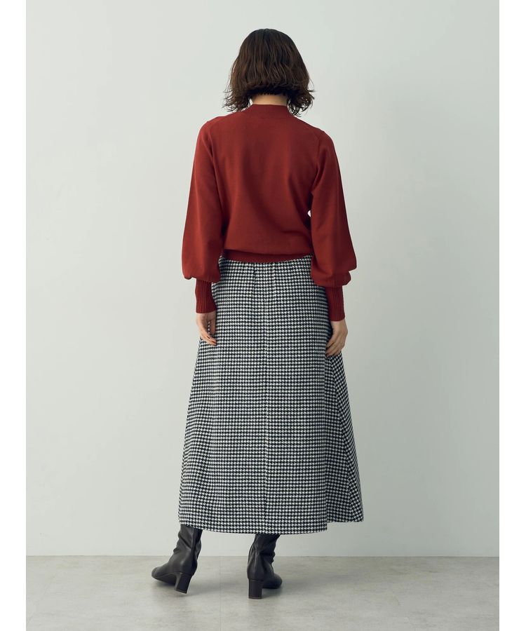 YECCA VECCA「千鳥柄Aラインロングスカート」|スカート|