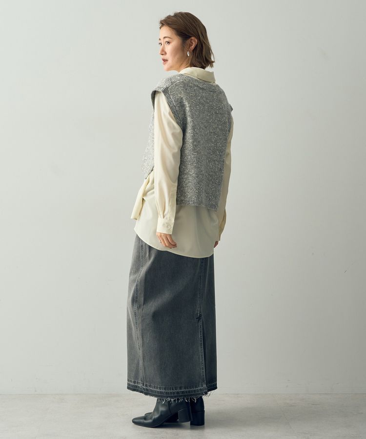 YECCA VECCA「【2点SET】シャツレイヤードニットベスト」|ベスト・ジレ|