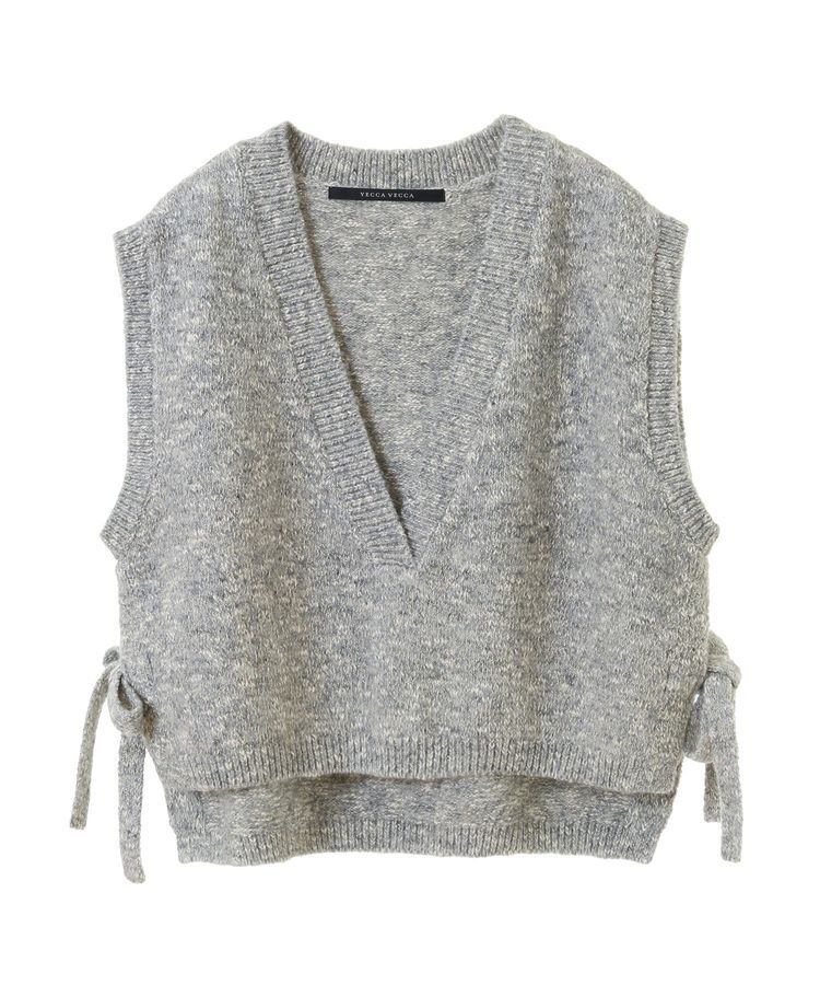 YECCA VECCA「【2点SET】シャツレイヤードニットベスト」|ベスト・ジレ|