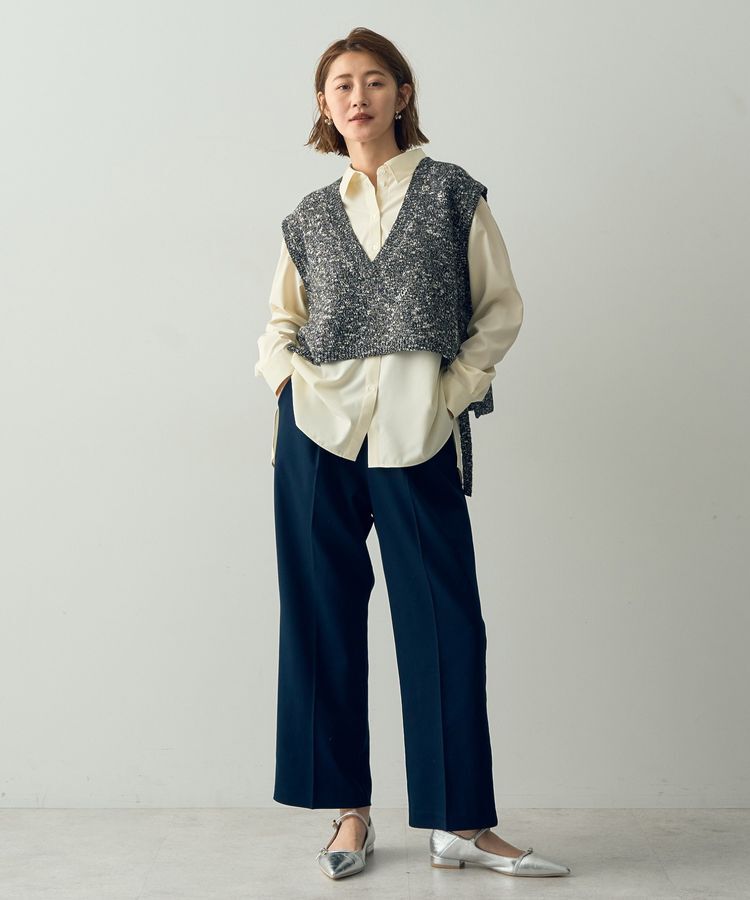 YECCA VECCA「【2点SET】シャツレイヤードニットベスト」|ベスト・ジレ|