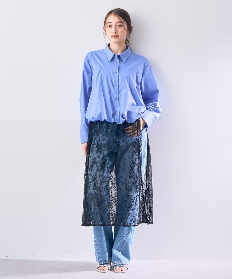 YECCA VECCA「サイドリボンレースレイヤードスカート」|スカート|