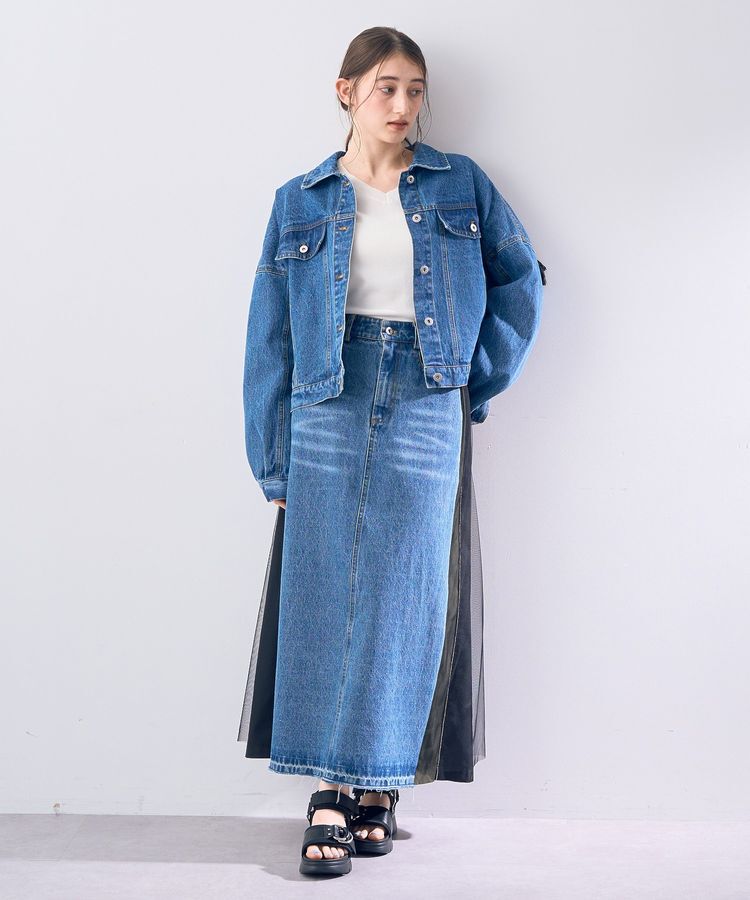 Editt by YECCA VECCA「Vネック袖シアーニット」|ニット・セーター|