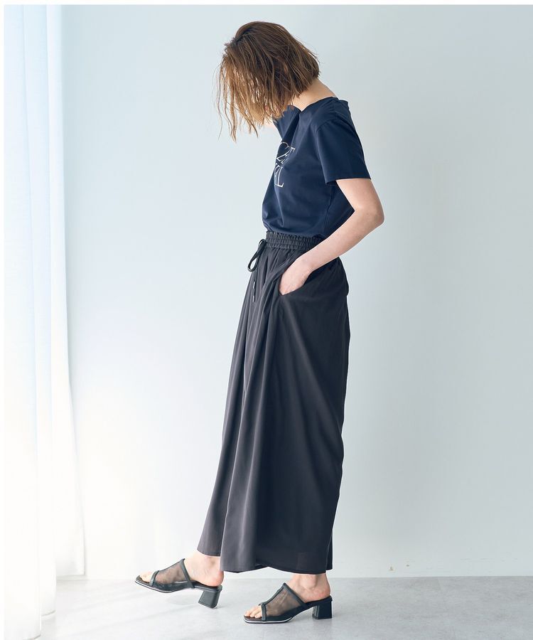 YECCA VECCA「シルキータックワイドパンツ」|その他|