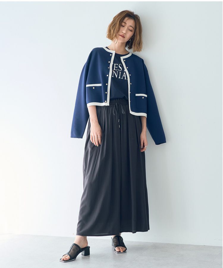 YECCA VECCA「シルキータックワイドパンツ」|その他|