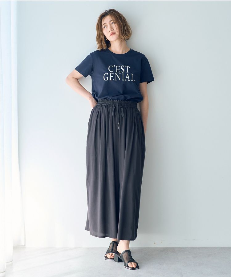 YECCA VECCA「シルキータックワイドパンツ」|その他|