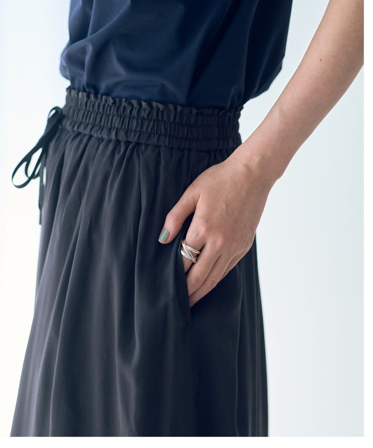 YECCA VECCA「シルキータックワイドパンツ」|その他|