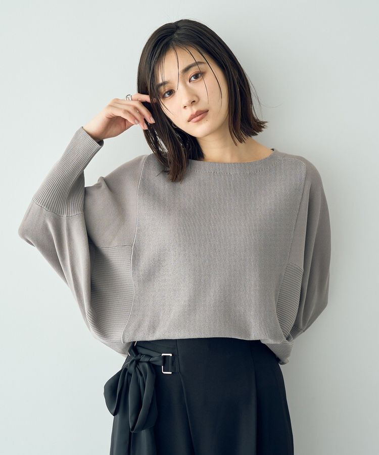 YECCA VECCA「リブMIXドルマンニット」|ニット・セーター|