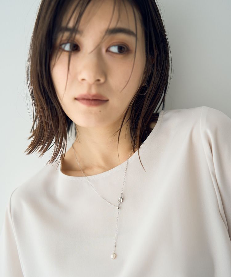YECCA VECCA「淡水パールスライドラリエット」|ネックレス|