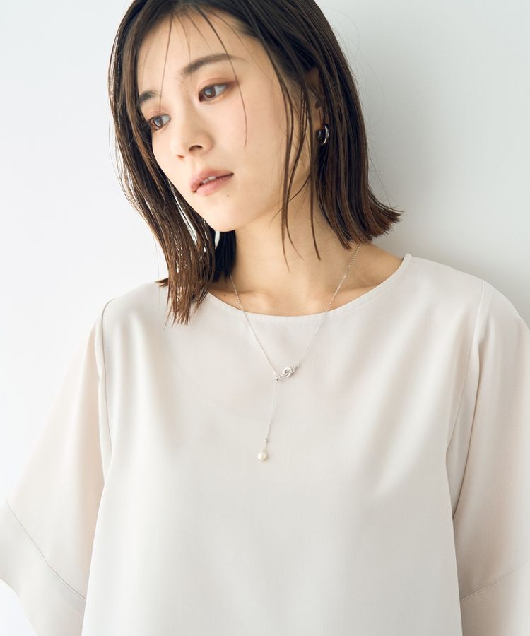 YECCA VECCA「淡水パールスライドラリエット」|ネックレス|