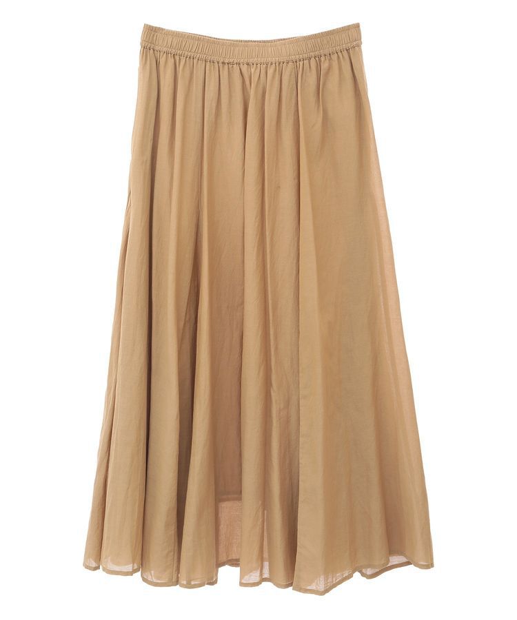 YECCA VECCA「綿レーヨンギャザーロングスカート」|フレア|