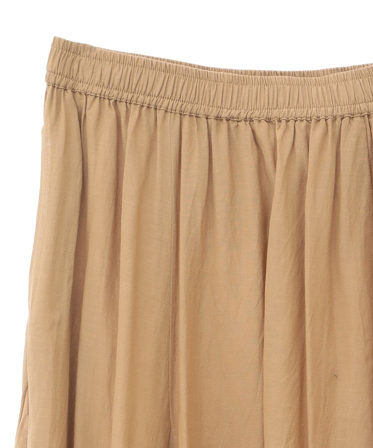 YECCA VECCA「綿レーヨンギャザーロングスカート」|フレア|