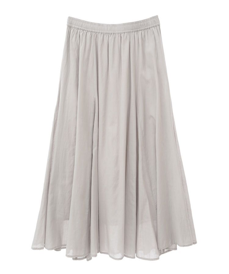 YECCA VECCA「綿レーヨンギャザーロングスカート」|フレア|