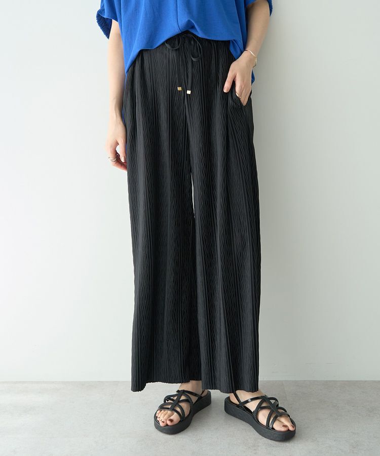 YECCA VECCA「MIXプリーツパンツ」|その他|Black