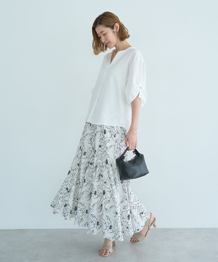 YECCA VECCA「2wayボリューム袖スキッパーブラウス」|シャツ・ブラウス|