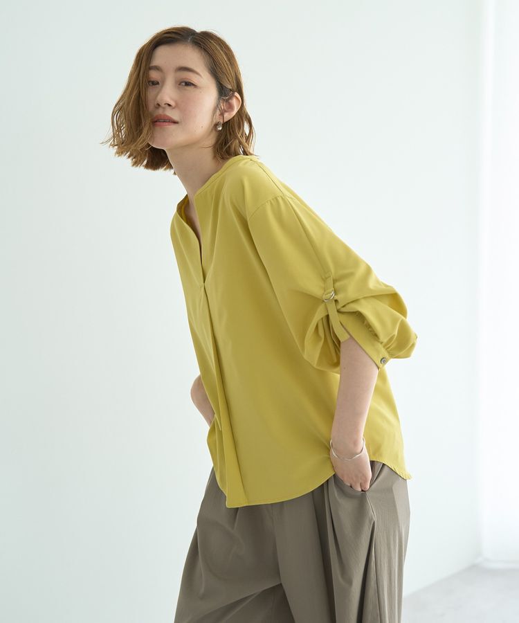 YECCA VECCA「2wayボリューム袖スキッパーブラウス」|シャツ・ブラウス|
