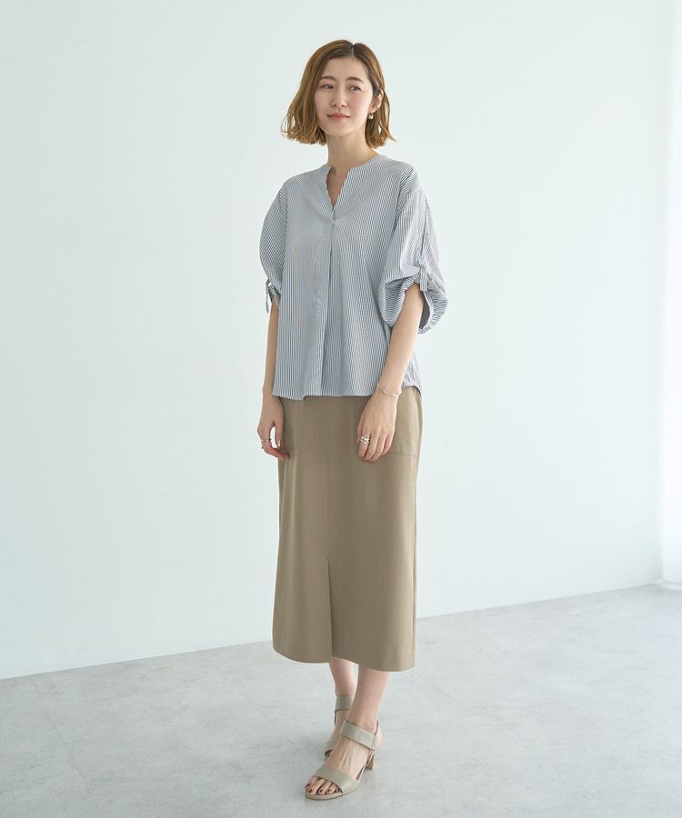 YECCA VECCA「2wayボリューム袖スキッパーブラウス」|シャツ・ブラウス|