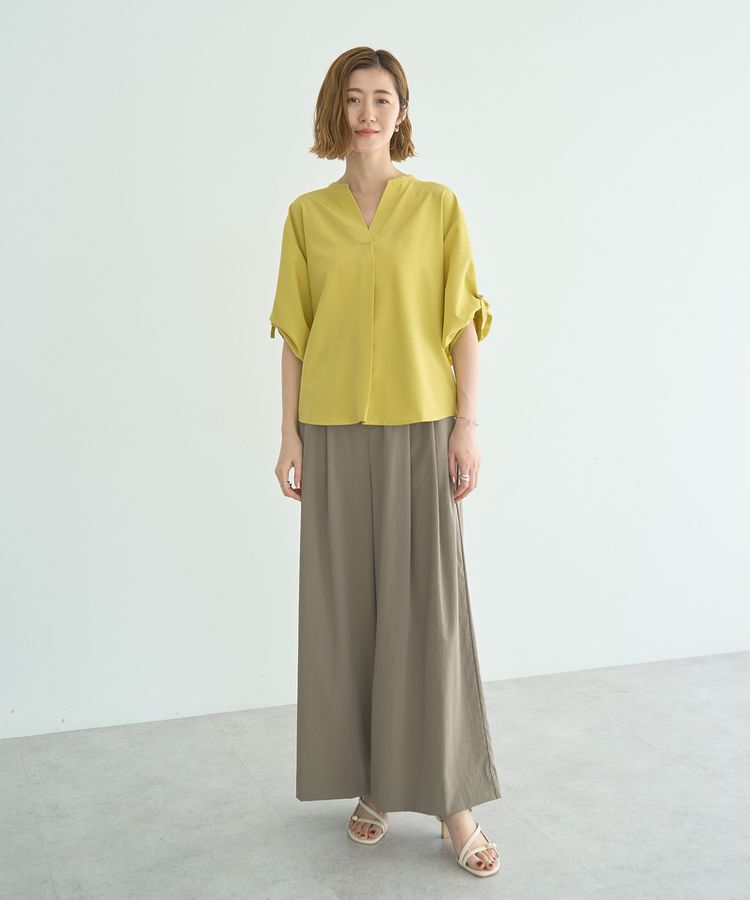 YECCA VECCA「2wayボリューム袖スキッパーブラウス」|シャツ・ブラウス|