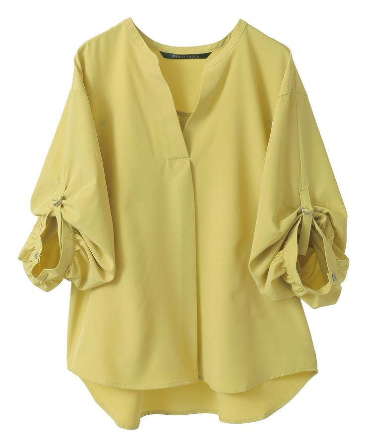 YECCA VECCA「2wayボリューム袖スキッパーブラウス」|シャツ・ブラウス|