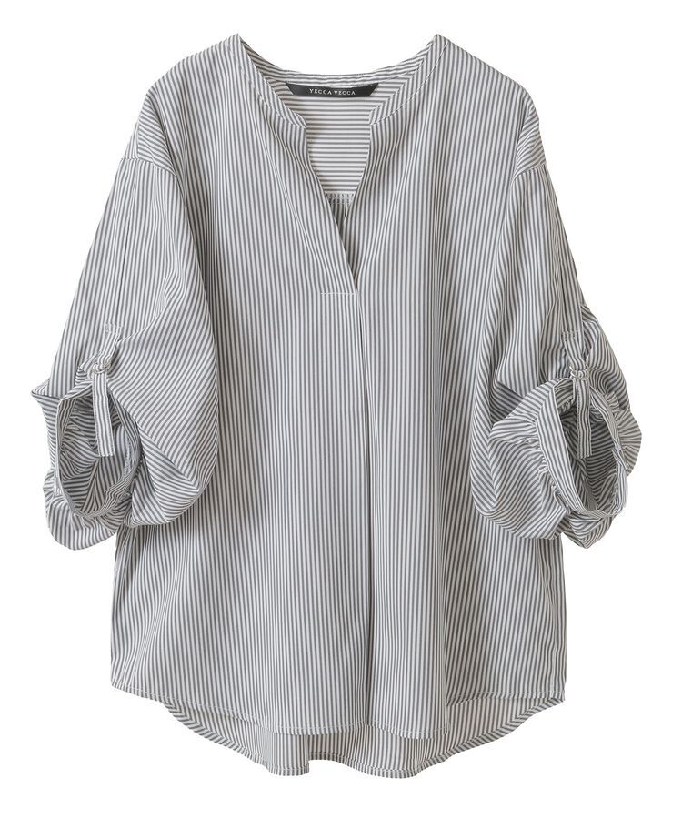 YECCA VECCA「2wayボリューム袖スキッパーブラウス」|シャツ・ブラウス|